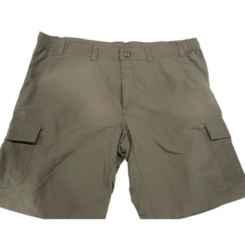 Eddie Bauer Men's Cargo Shorts 2XL Brown Nylon Casual Multiple Pockets